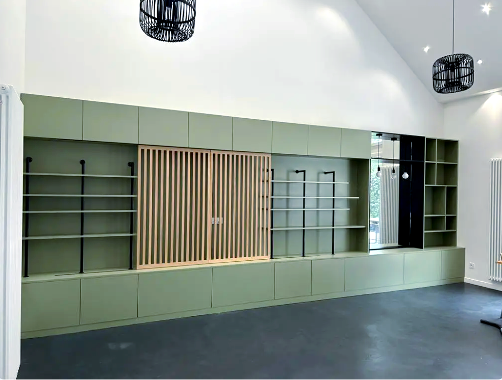 Buffet bibliothèque sur mesure